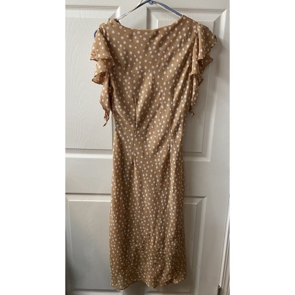 Spence Floral V-Neck Knee Length Flutter Sleeve Sheer Sundress 6 - Picture 5 of 11